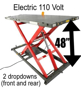 Picture of Motorcycle ATV UTV Lift Table 2000lb Electric Elevator 2000E Repair Shop Grade