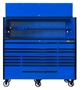 Blue Black Trim 72 inch tool box set